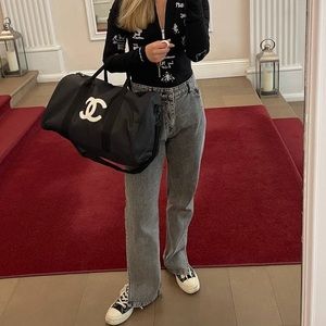 Brand new split hem straight leg jeans in gray